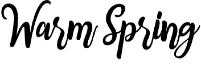 Warm Spring Font Preview