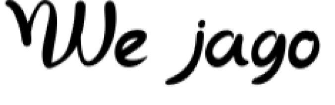 We Jagos Font Preview