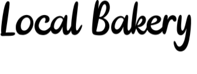 Local Bakery Font Preview
