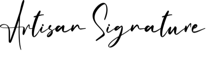 Artisan Signature Font Preview
