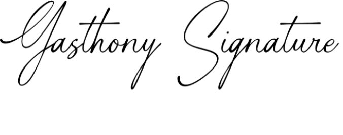 Gasthony Signature Font Preview
