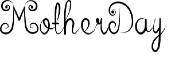 Mothers Day Font Preview