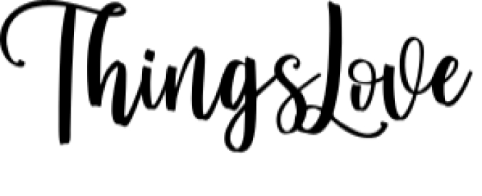 Things Love Font Preview