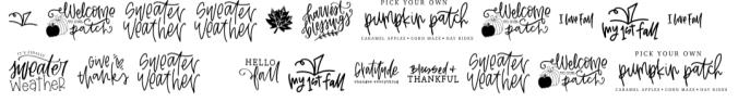 Fall Phrases Font Preview