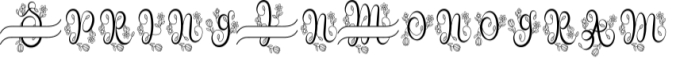 Spring in Monogram Font Preview