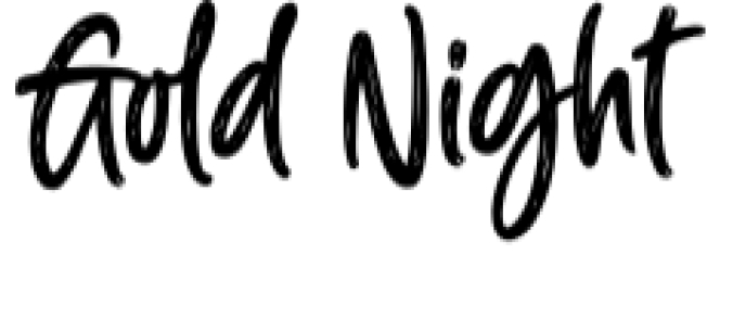 Gold Night Font Preview