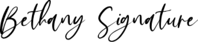 Bethany Signature Font Preview