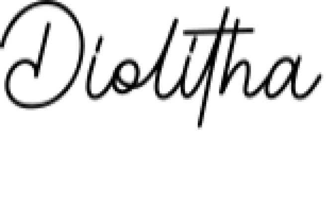 Diolitha Font Preview