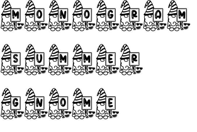 Monogram Summer Gnome Font Preview