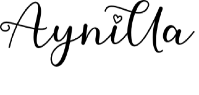 Aynilla Font Preview