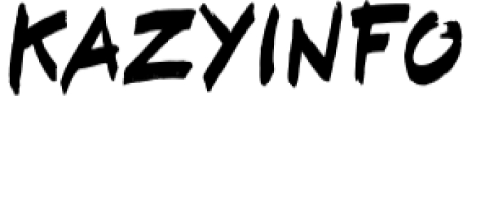 KAZYinfo Font Preview