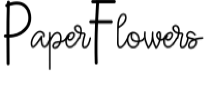 Paper Flowers Font Preview