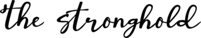 The stronghold Font Preview