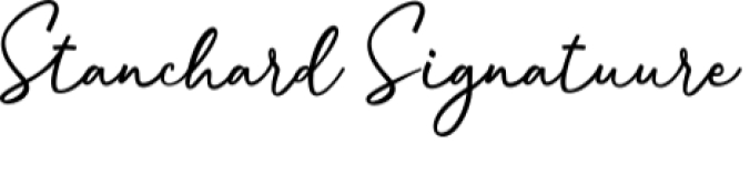 Stanchard Signature Font Preview