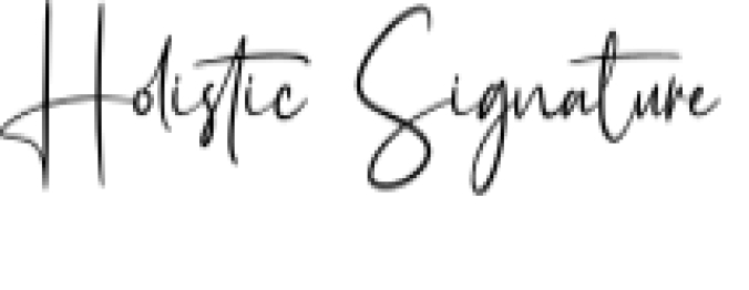Holistic Signature Font Preview