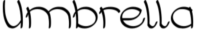 Umbrella Font Preview