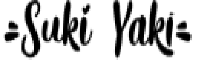 Suki Yaki Font Preview