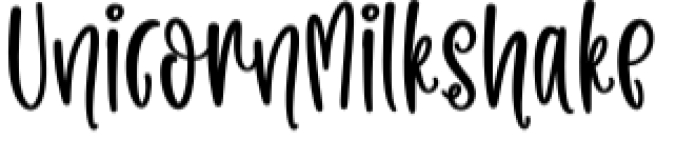 Unicorn Milkshake Font Preview