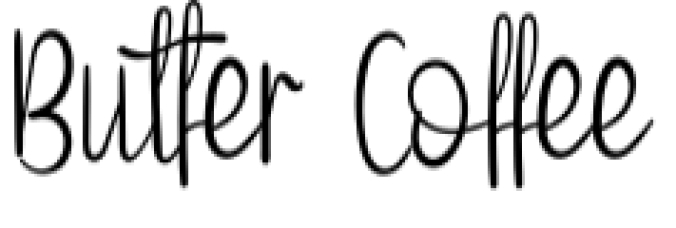 Butter Coffee Font Preview