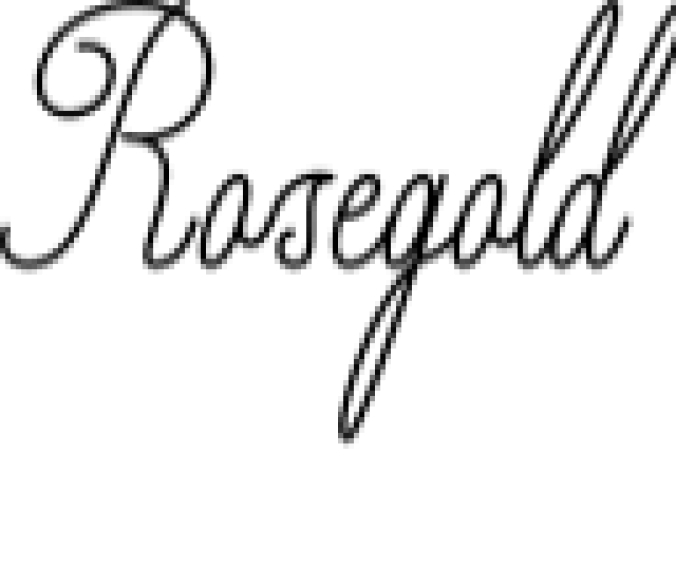 Rosegold Font Preview