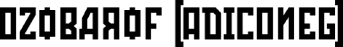 Ozobarof Font Preview