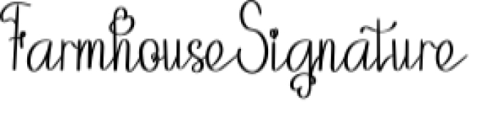 Farmhouse Signature Font Preview