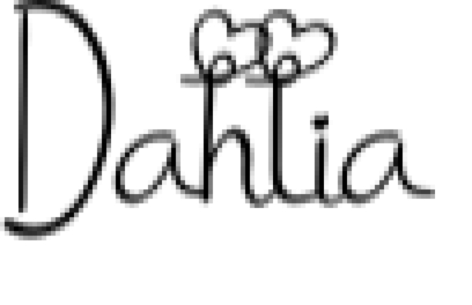Dahlia Font Preview