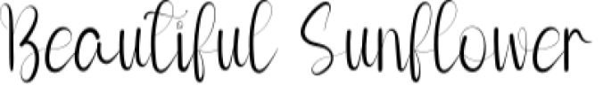 Beautiful Sunflower Font Preview