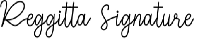 Reggitta Signature Font Preview