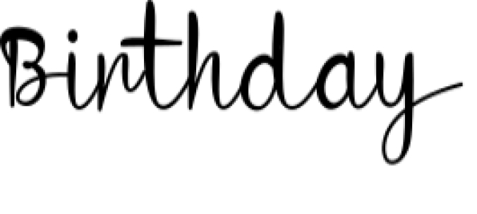 Birthday Font Preview