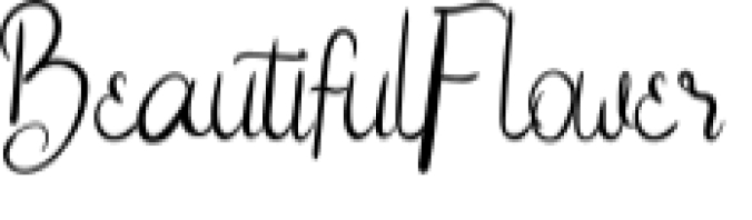 Beautiful Flower Font Preview