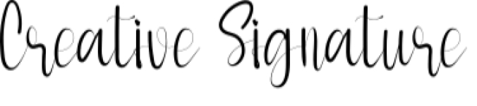 Creative Signature Font Preview