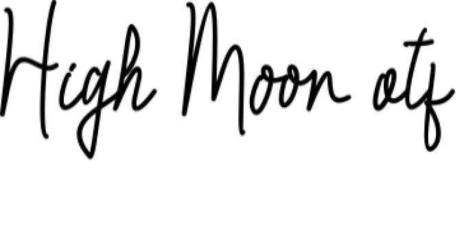 High Moon Font Preview