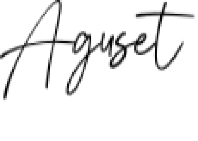 Aguset Font Preview
