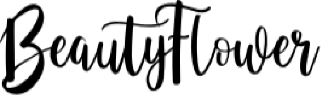 Beauty Flower Font Preview