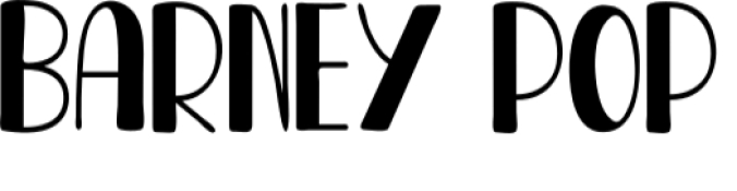 Barney Pop Font Preview