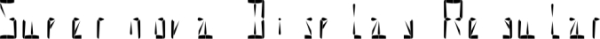 Supernova Display Font Preview