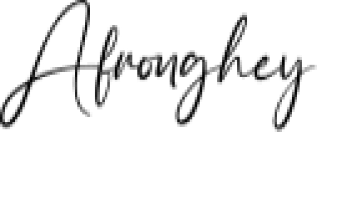 Afronghey Font Preview