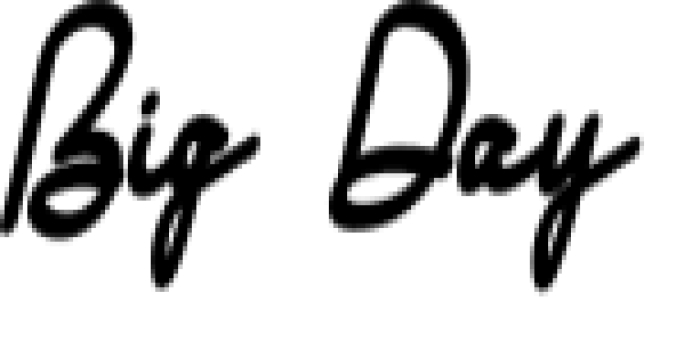 Big Day Font Preview