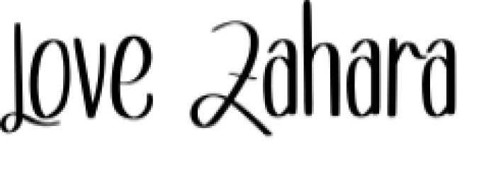 Love Zahara Font Preview
