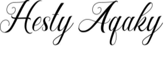Hesty Aqaky Font Preview