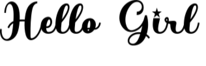 Hello Girl Font Preview
