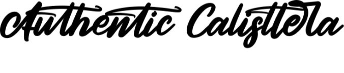 Authentic Calisttera Font Preview