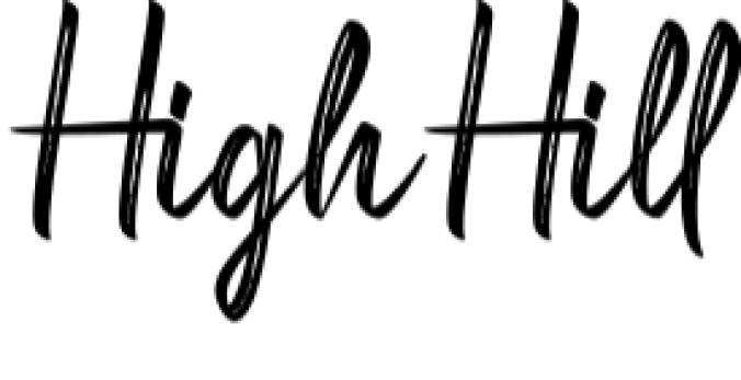 High Hill Font Preview