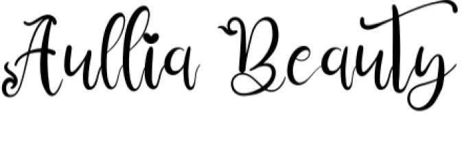 Aullia Beauty Font Preview