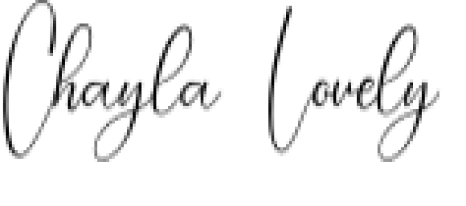 Chayla Lovely Font Preview