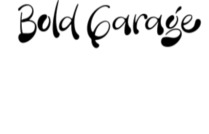 Bold Garage Font Preview