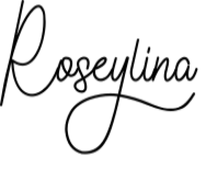 Roseylina Font Preview
