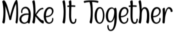 Make It Together Font Preview