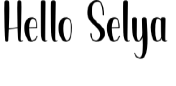 Hello Selya Font Preview